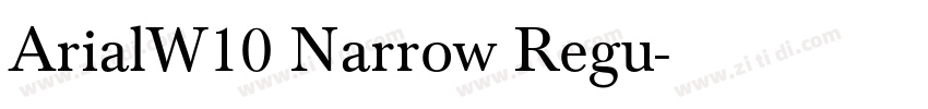 ArialW10 Narrow Regu字体转换